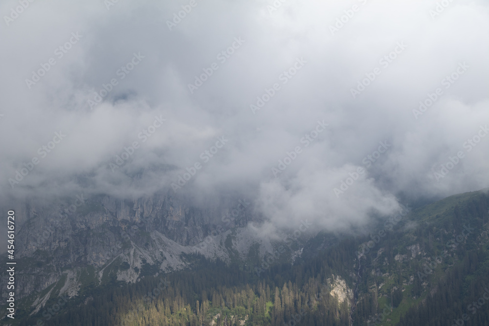 Amazing Landscape in the hearth of Switzerland. Epic scenery with the clouds and fog. Wonderful sunrays through the clouds and later an amazing sunset and sunrise. Perfect roadtrip through Switzerland