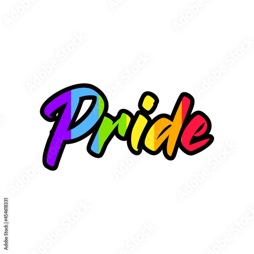 LGBTQ related symbol in rainbow colors. Gay pride.