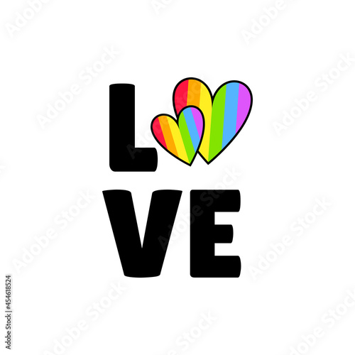 LGBTQ related symbol in rainbow colors. Gay pride.