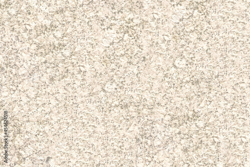 The mottled surface of the granite slab is finely speckled. Uniform texture of natural stone.