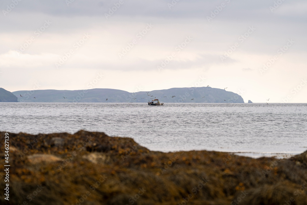 Lobster fishing off the southern coast of the Isle of Man - Landscape