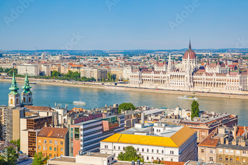 Budapest city and Danube river
