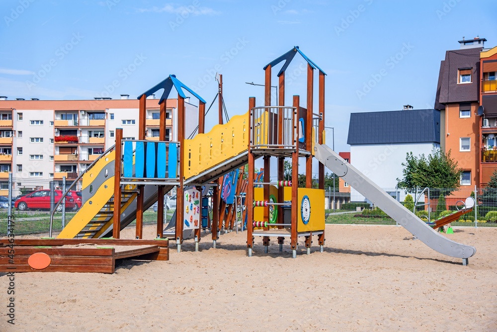 playgrounds for children on the modern street of Europe playgrounds for children on the modern street of Europe