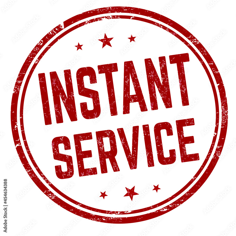 Instant service grunge rubber stamp on white background, vector illustration Instant service grunge rubber stamp on white background, vector illustration
