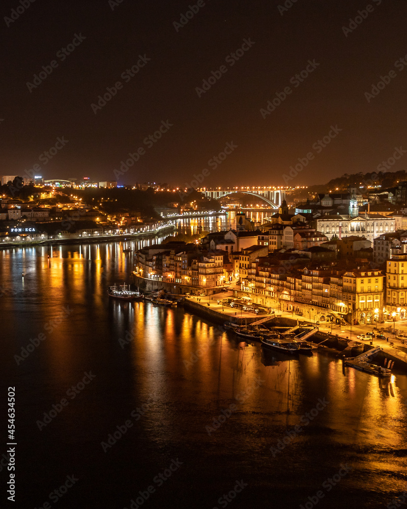 Downtown Porto and Douro river by night Downtown Porto and Douro river by night