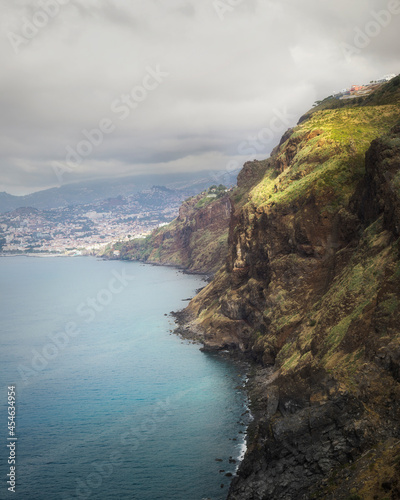 Cliff by the sea in Madeira Island