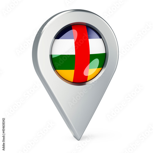 Map pointer with flag of Central African Republic, 3D rendering Free Download Map pointer with flag of Central African Republic, 3D rendering - GFXLoad