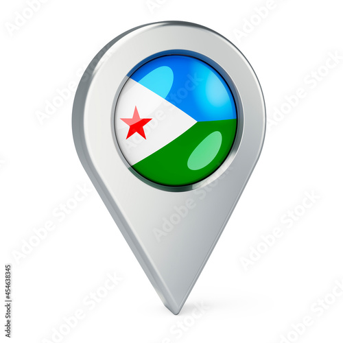Map pointer with flag of Djibouti, 3D rendering Free Download Map pointer with flag of Djibouti, 3D rendering - GFXLoad