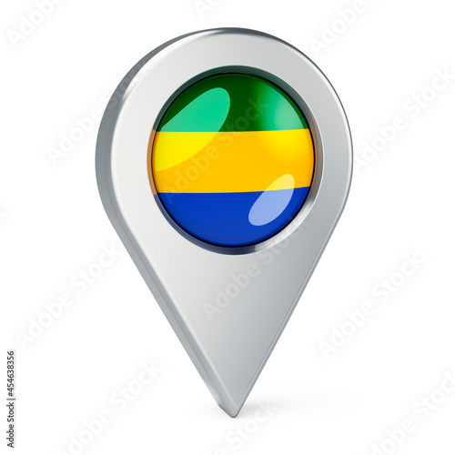 Map pointer with flag of Gabon, 3D rendering Free Download Map pointer with flag of Gabon, 3D rendering - GFXLoad