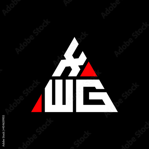 XWG triangle letter logo design with triangle shape. XWG triangle logo design monogram. XWG triangle vector logo template with red color. XWG triangular logo Simple, Elegant, and Luxurious Logo. XWG 