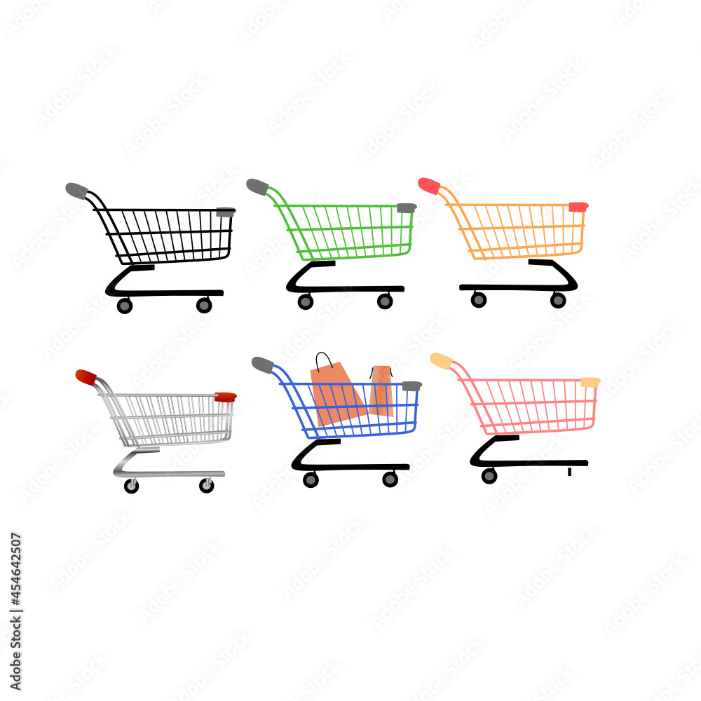 shopping cart isolated on white shopping cart isolated on white