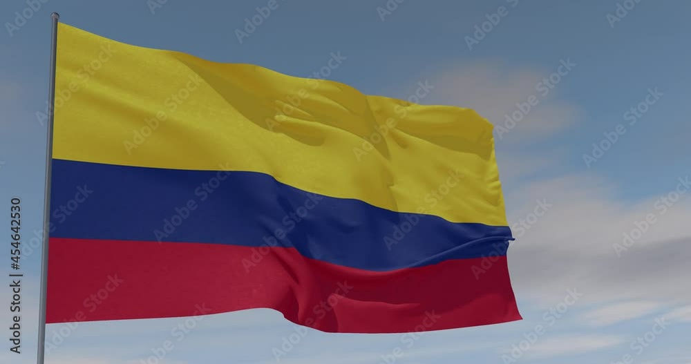 flag Colombia patriotism national freedom, seamless loop, alpha channel flag Colombia patriotism national freedom, seamless loop, alpha channel