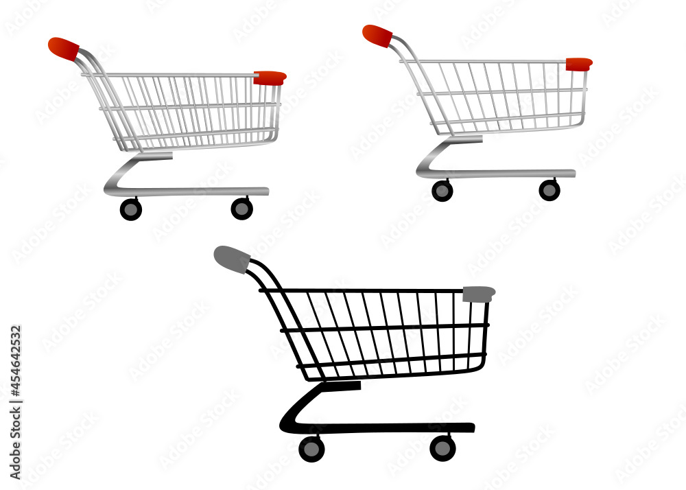shopping cart isolated on white background shopping cart isolated on white background