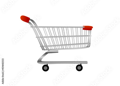 shopping cart isolated on white © zigmomen