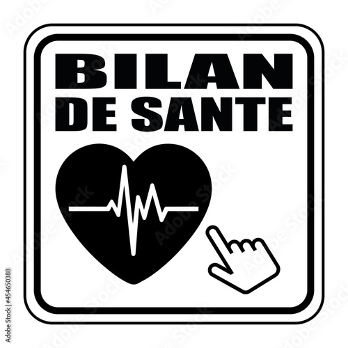 Logo bilan de santé. photo