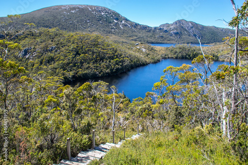 Lakes and nature of Cradle Mountain-Lake St Clair National Park in Tasmania, Australia photo