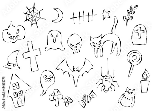 Halloween vector illustration, doodle set 