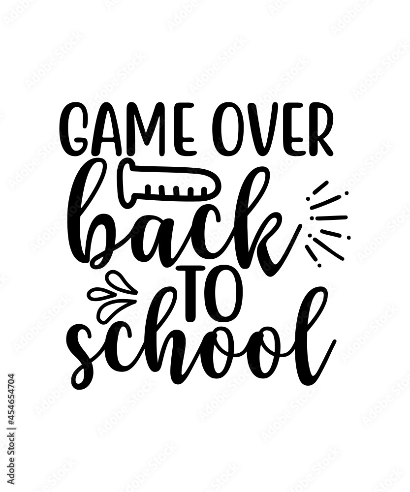 Obraz premium Back To School SVG Bundle, Teacher Svg, 100th days of school, Graduation Cap, Book, Kids Silhouette Png Eps Dxf Vinyl Decal Digital Cut File,Back To School SVG Bundle, Teacher Svg, monogram svg, schoo