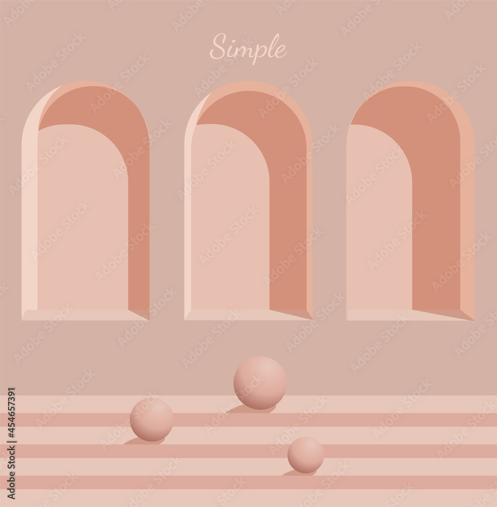 studio viewing platform with podium rendering 3d background vector rendering. for cosmetic product promotion. Stage showing pastel brown pedestal studio viewing platform with podium rendering 3d background vector rendering. for cosmetic product promotion. Stage showing pastel brown pedestal