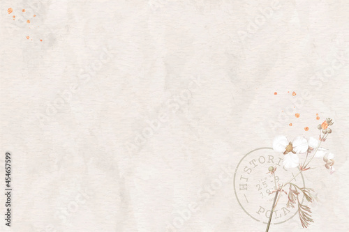 Bulltongue arrowhead on crumpled paper textured background vector
