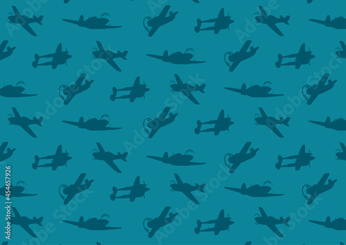 Air Craft Fighter Vintage siluet Pattern Background