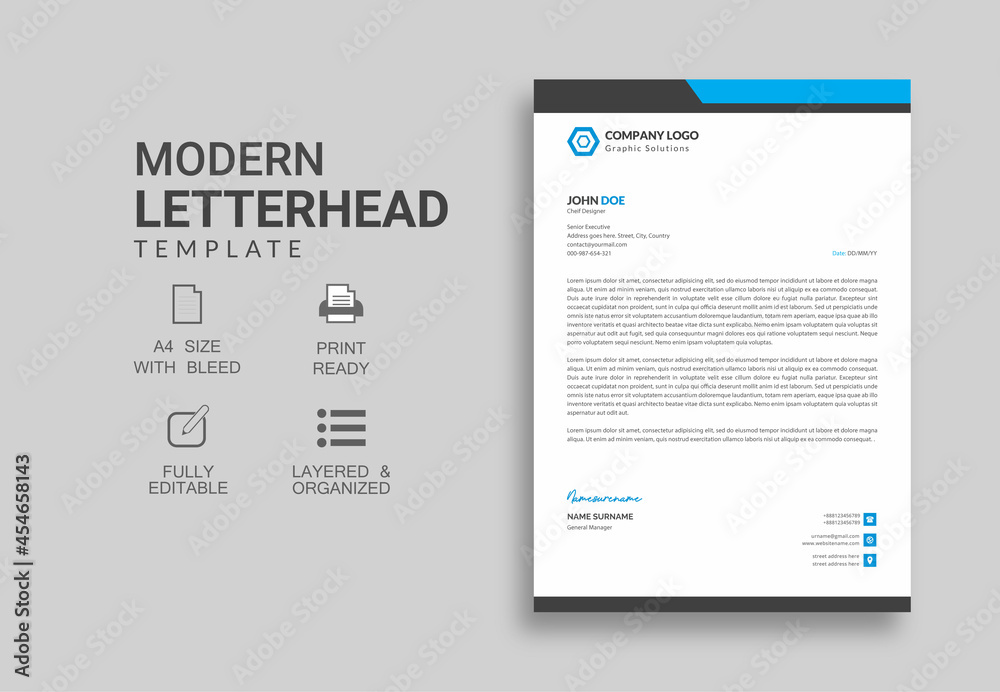 Obraz premium Letterhead Template