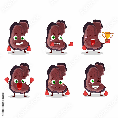 A sporty jelly ear boxing athlete cartoon mascot design