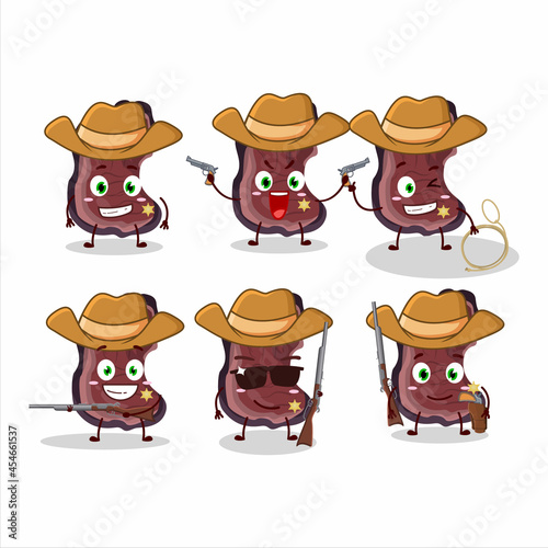 Cool cowboy jelly ear cartoon character with a cute hat