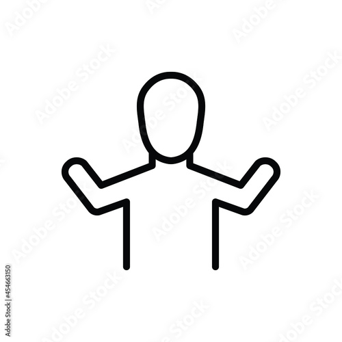 Black line icon for obvious