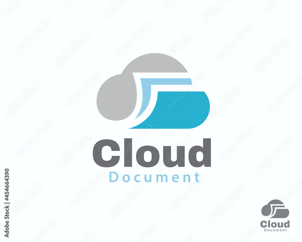 Fototapeta premium abstract cloud data paper business logo icon symbol illustration
