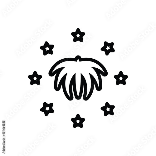 Black line icon for saudi