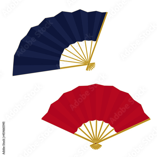 扇子　扇　イラスト　ベクター　Japanese hand fan , Traditional  