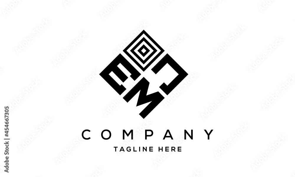 EJM square three latter logo vector EJM square three latter logo vector