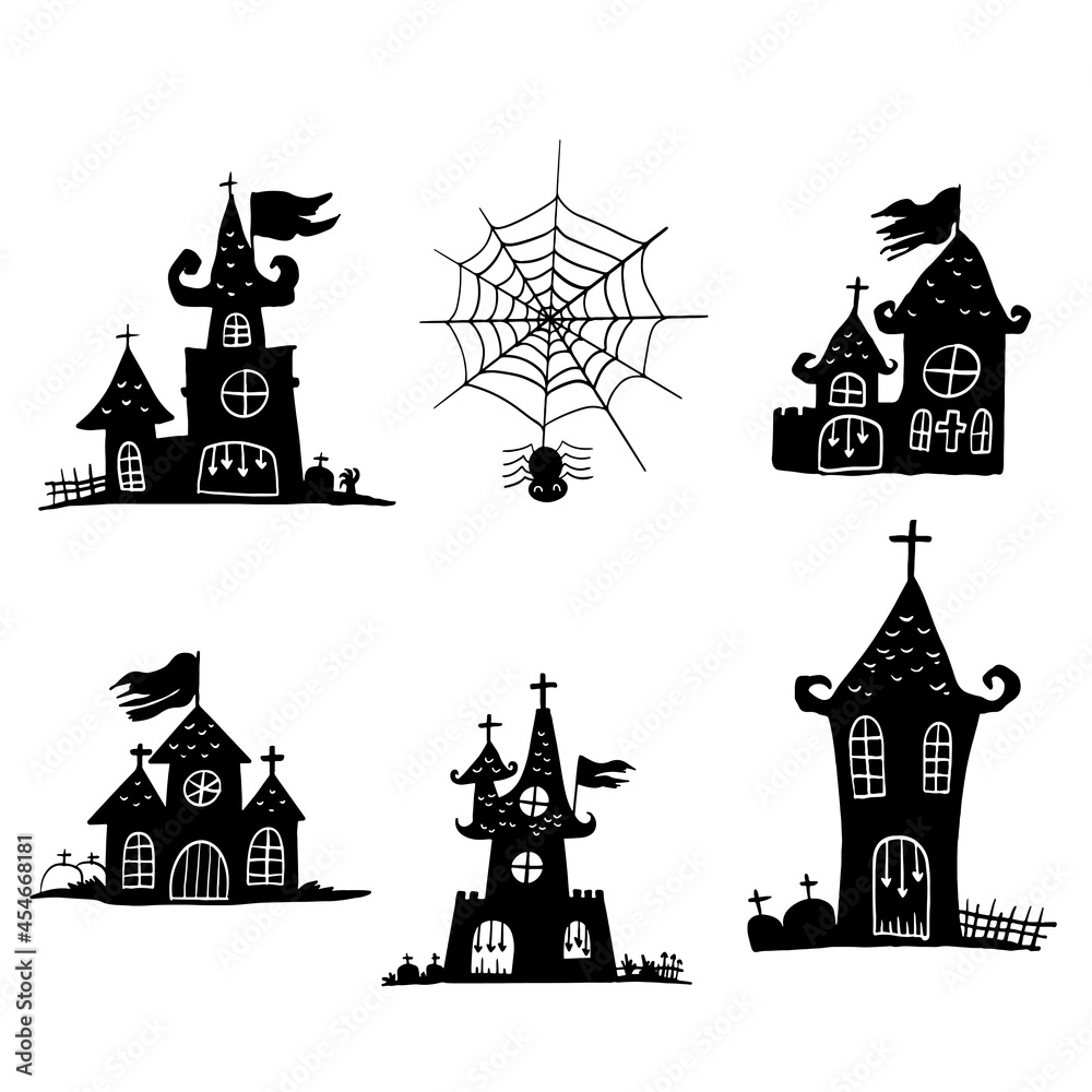 Happy Halloween party invitation poster or card illustration design vector