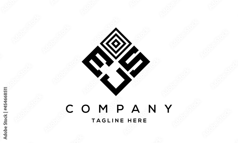 ESJ square three latter logo vector ESJ square three latter logo vector