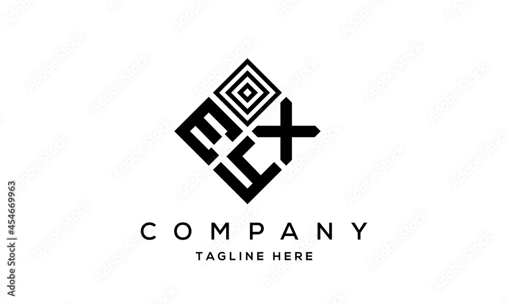 Obraz premium EXY square three latter logo vector