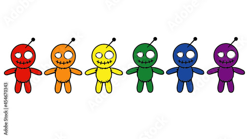 Lgbt colored voodoo dolls