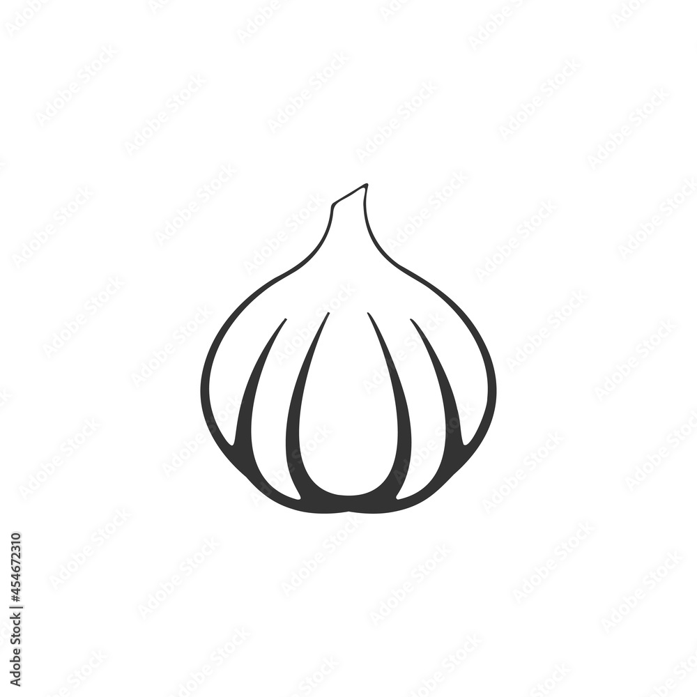 Garlic icon design illustration template