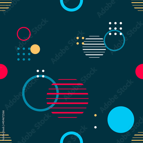 Trendy seamless  geometric pattern  vector illustration with geometric figures. Design backgrounds for invitation  brochure and promotion template.