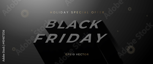 골든 블랙 프라이데이 배너 및 배경