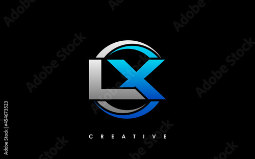 LX Letter Initial Logo Design Template Vector Illustration