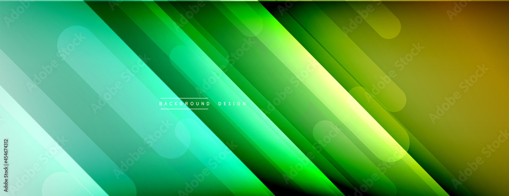 Dynamic lines abstract background. 3D shadow effects and fluid gradients. Modern overlapping forms