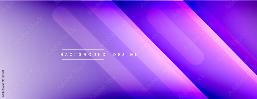 Dynamic lines abstract background. 3D shadow effects and fluid gradients. Modern overlapping forms