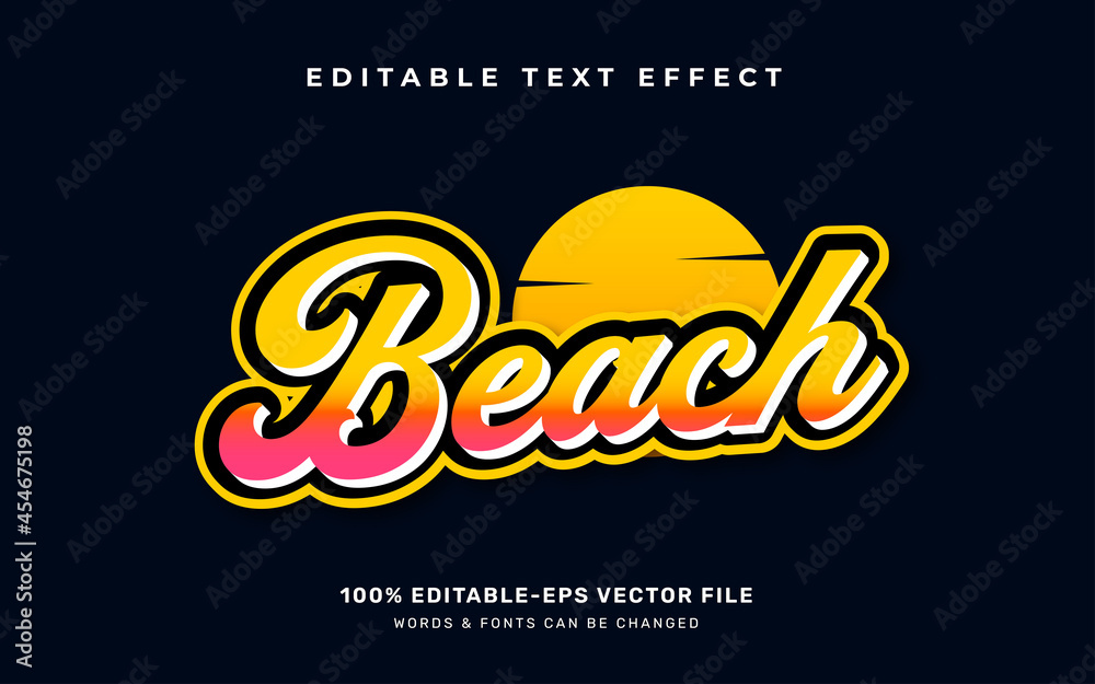 Beach text effect