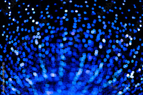 Background of bokeh lights in blue