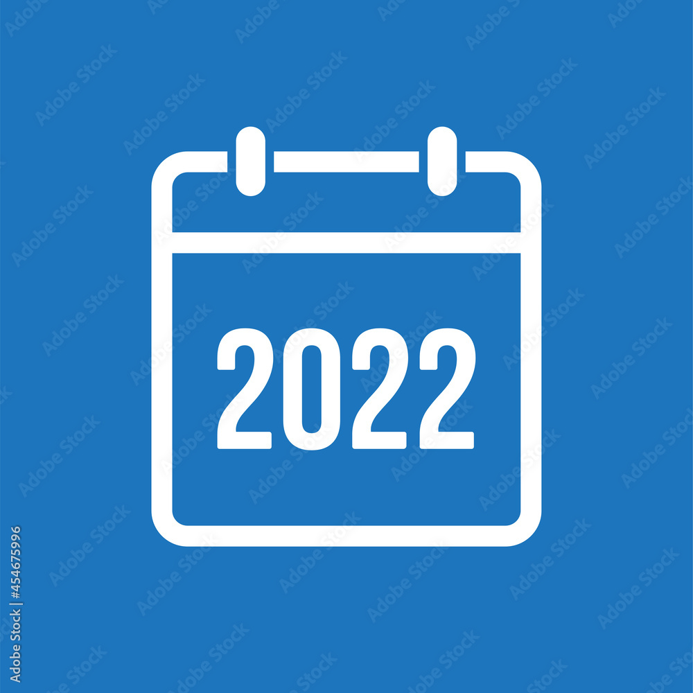 Vector icon calendar year 2022, icon of the year