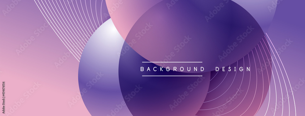 Gradient circles with shadows. Vector techno abstract background. Modern overlapping forms wallpaper background, design template Gradient circles with shadows. Vector techno abstract background. Modern overlapping forms wallpaper background, design template