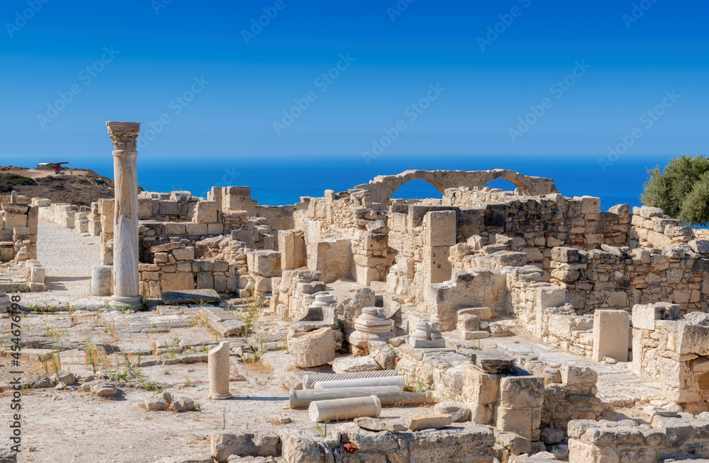 Obraz premium Old ruins of ancient Kourion Greek town, Limassol District. Cyprus