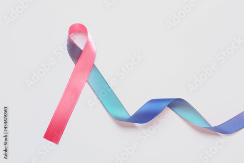 Canvastavla Colorful ribbon on white background