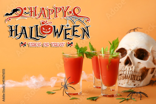 Shots of tasty Bloody Mary ...